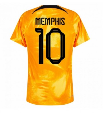 Holandia Memphis Depay #10 Koszulka Podstawowych MŚ 2022 Krótki Rękaw